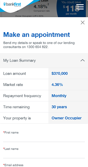 Bank First – Refinancing